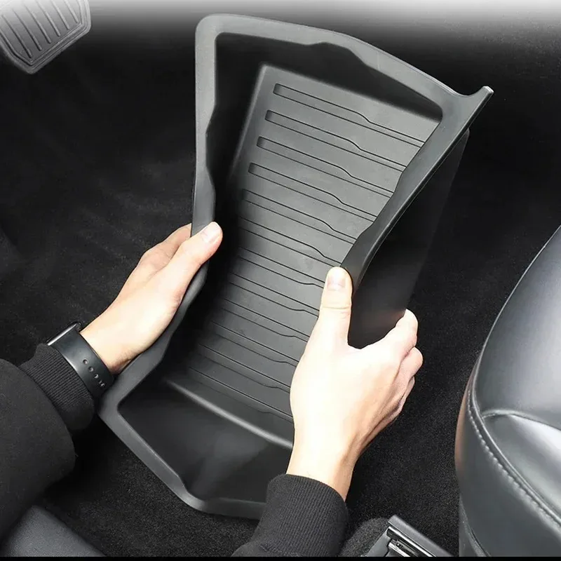 

Underseat Storage Box for Tesla Model Y Seats Drawer TPE Hidden Storage Tray Push Pull Car Organizer Car Interior Accessories