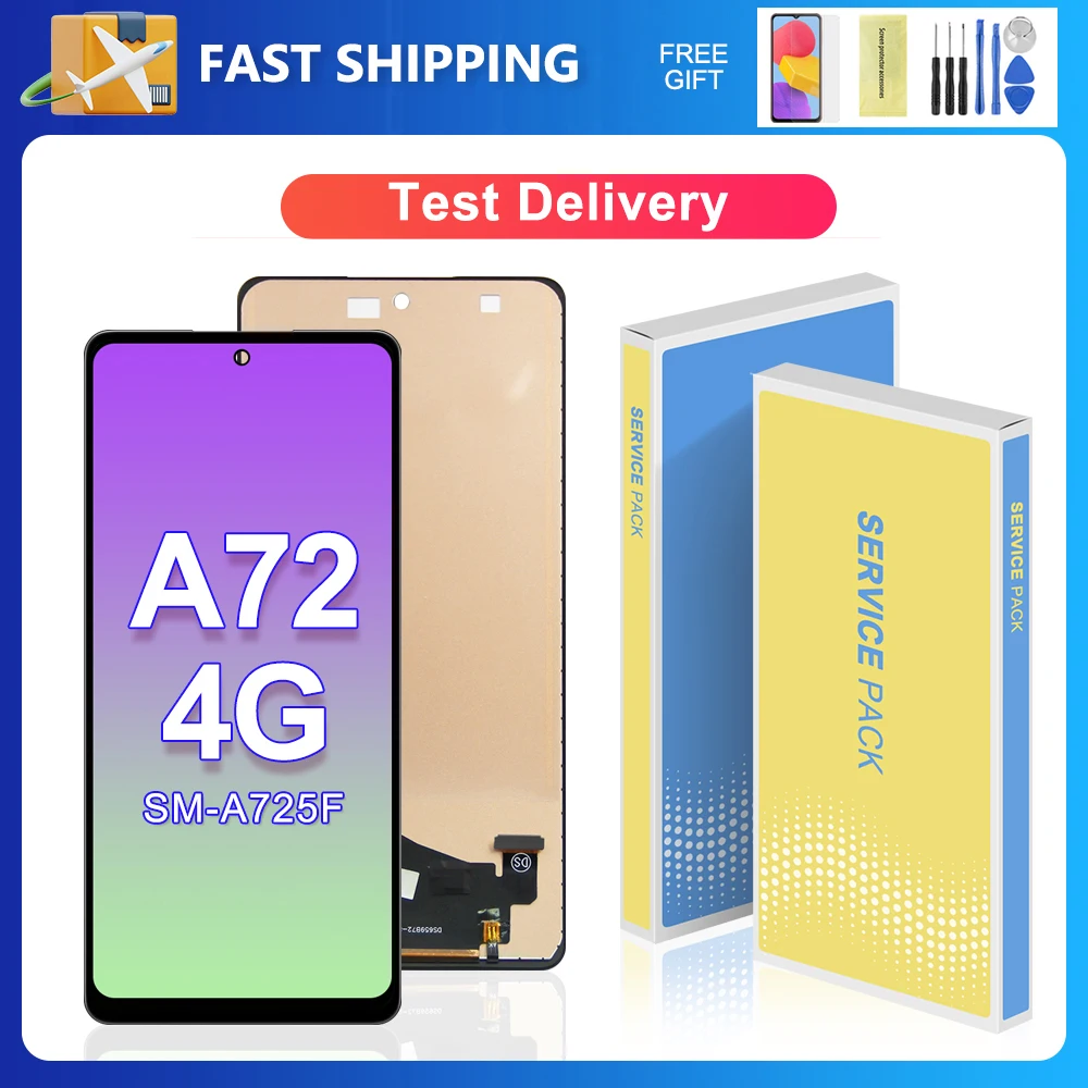 A72 4G For Samsung 6.7''Tested A725F A725 A725M A725M/DS LCD Display Touch Screen Digitizer Assembly Replacement