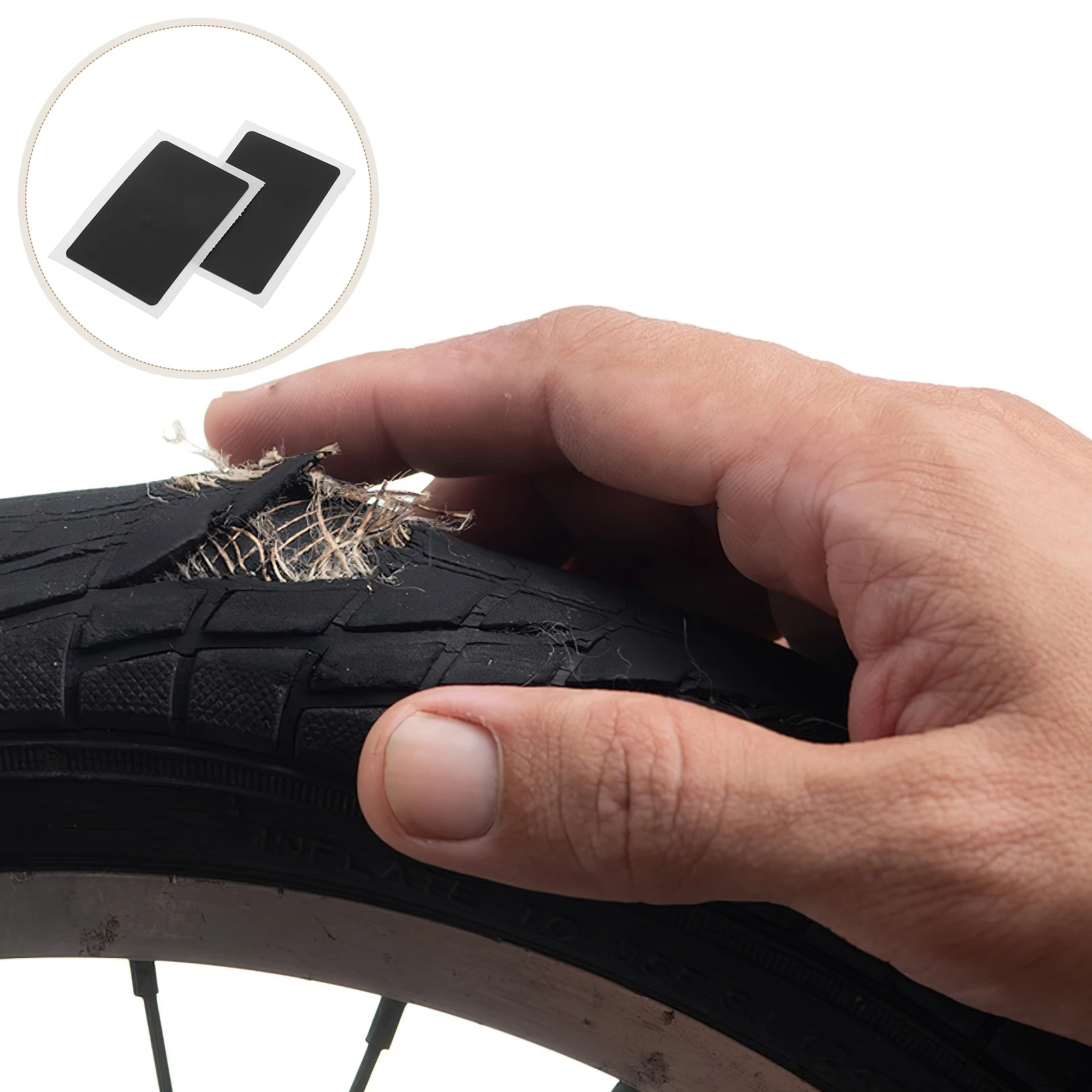 

1 Sheet Self-Adhesive Bike Tire Repair Patch Kit Bicycle Repair Tools Durable For Road Mountain Bikes Cycling
