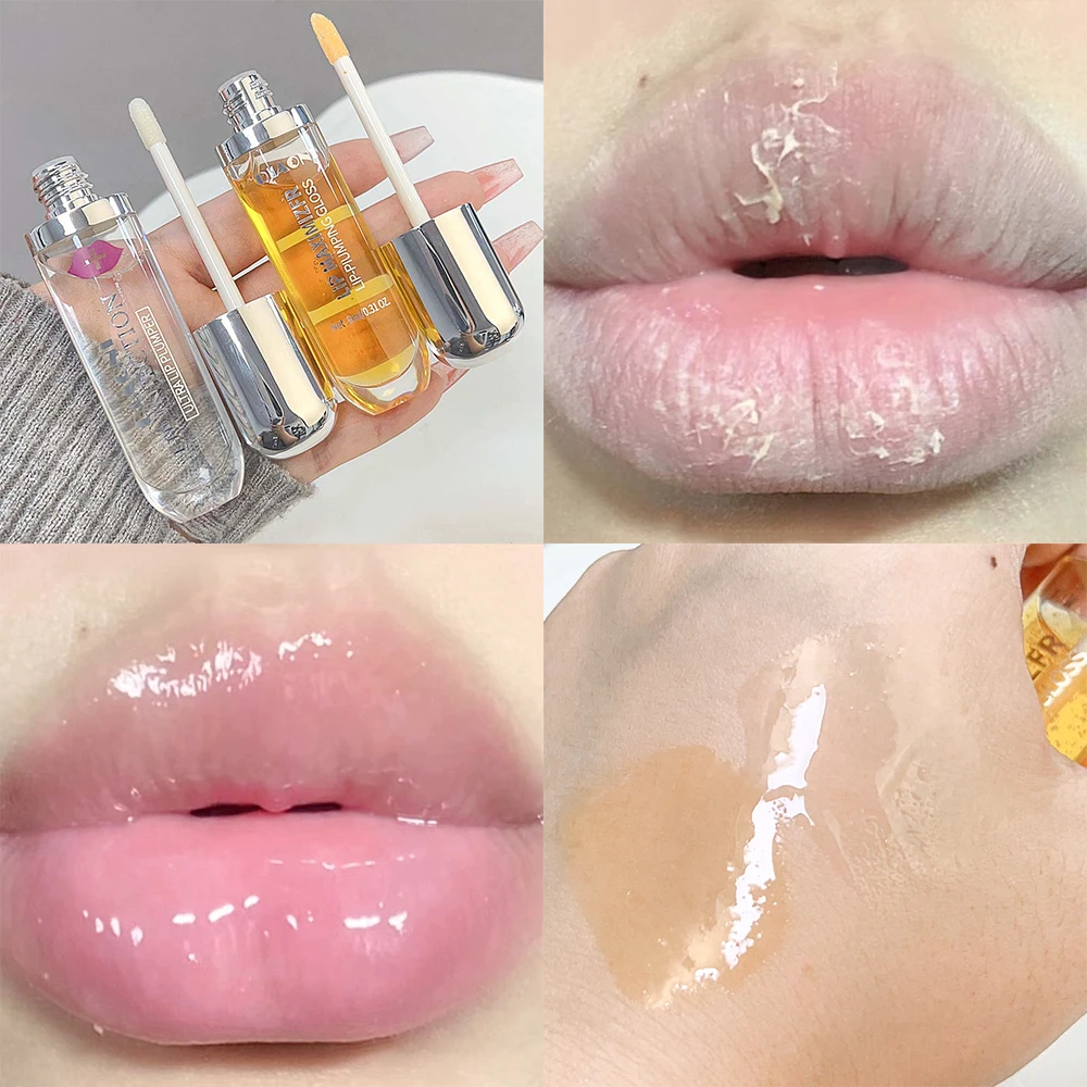 Aceite hidratante para labios, cristal de cristal, brillo de labios, gelatina hidratante, duradero, tinte de labios, cuidado, Cosméticos de maquillaje impermeables