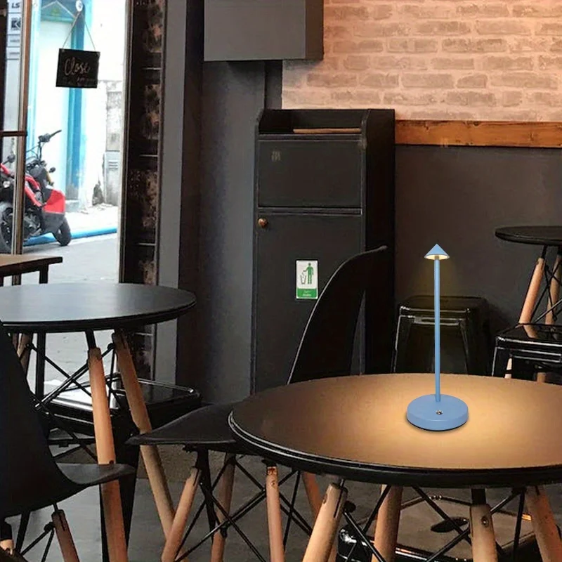 Lampa kreatywny stół dropshipping do restauracji lampa dotykowa bezprzewodowa z akumulatorem mała lampka nocna USB-C lampka biurkowa