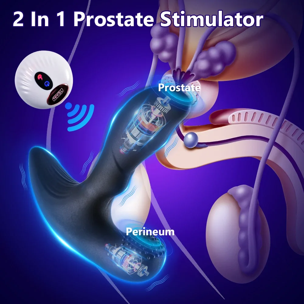 Mannelijke Prostaat Massage Telescopische Trillingen Draadloze 10 Modi Siliconen Anale Butt Plug Vibrator Speeltjes voor Mannen Volwassen Speelgoed 18 +