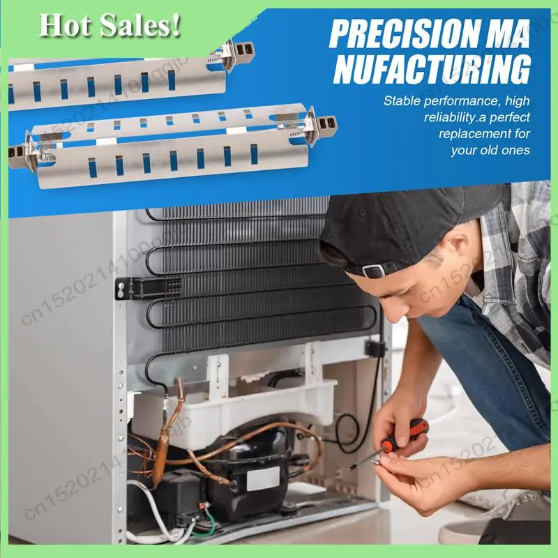 

-FDDT 2PCS Defrosting Heaters WR51X10055 Refrigerator For Kenmore Hotpoint GE Universal Electric RCA Freezer