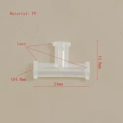 3 4 Three Way PP Tee Female Luer Connector T-Shaped Coupling Piece