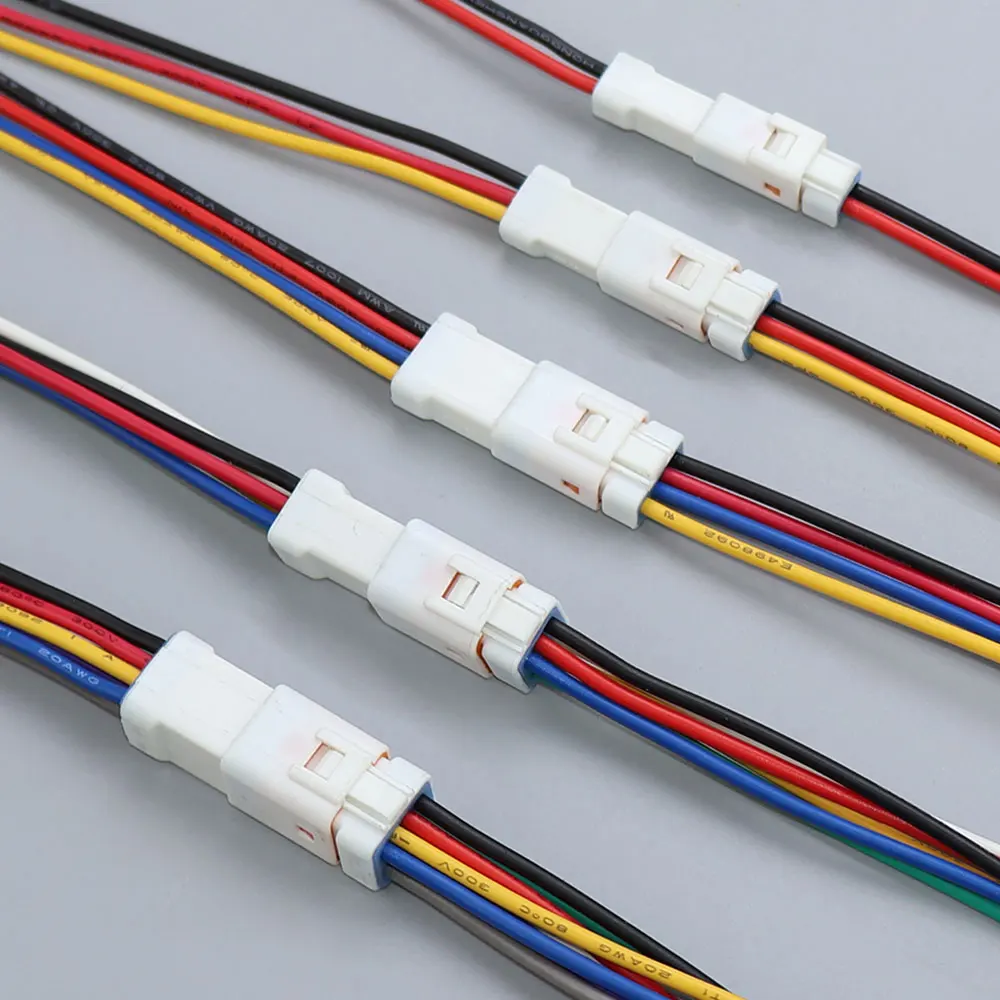 Connecteur étanche JCD JST JWPF 2P 3P 4P 6P 8P mâle et femelle, prise et douille, faisceau de câbles 0,3 mm² 02t/02r/03t/03r avec fil de 20 cm