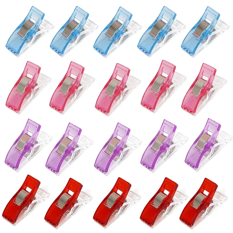 10/20/50Pcs Mix Color Plastic Sewing Clips Safety Quilting Crocheting Knitting Clips Binding Paper Sewing Craft Tool Supplies