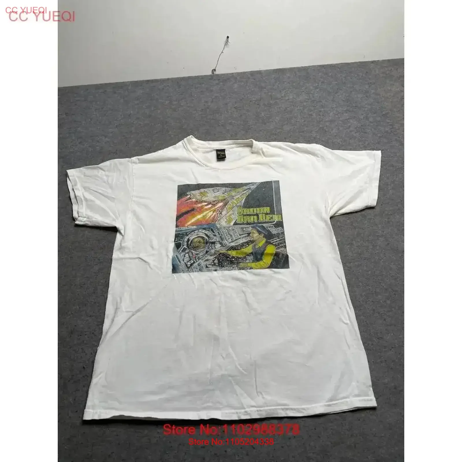 10 عميق لون رينجر بودا دان ديم LP تي شيرت رائد الفضاء صاروخ السفينة L خمر غسلها أنيق مصمم الملابس أوم قليلا #1