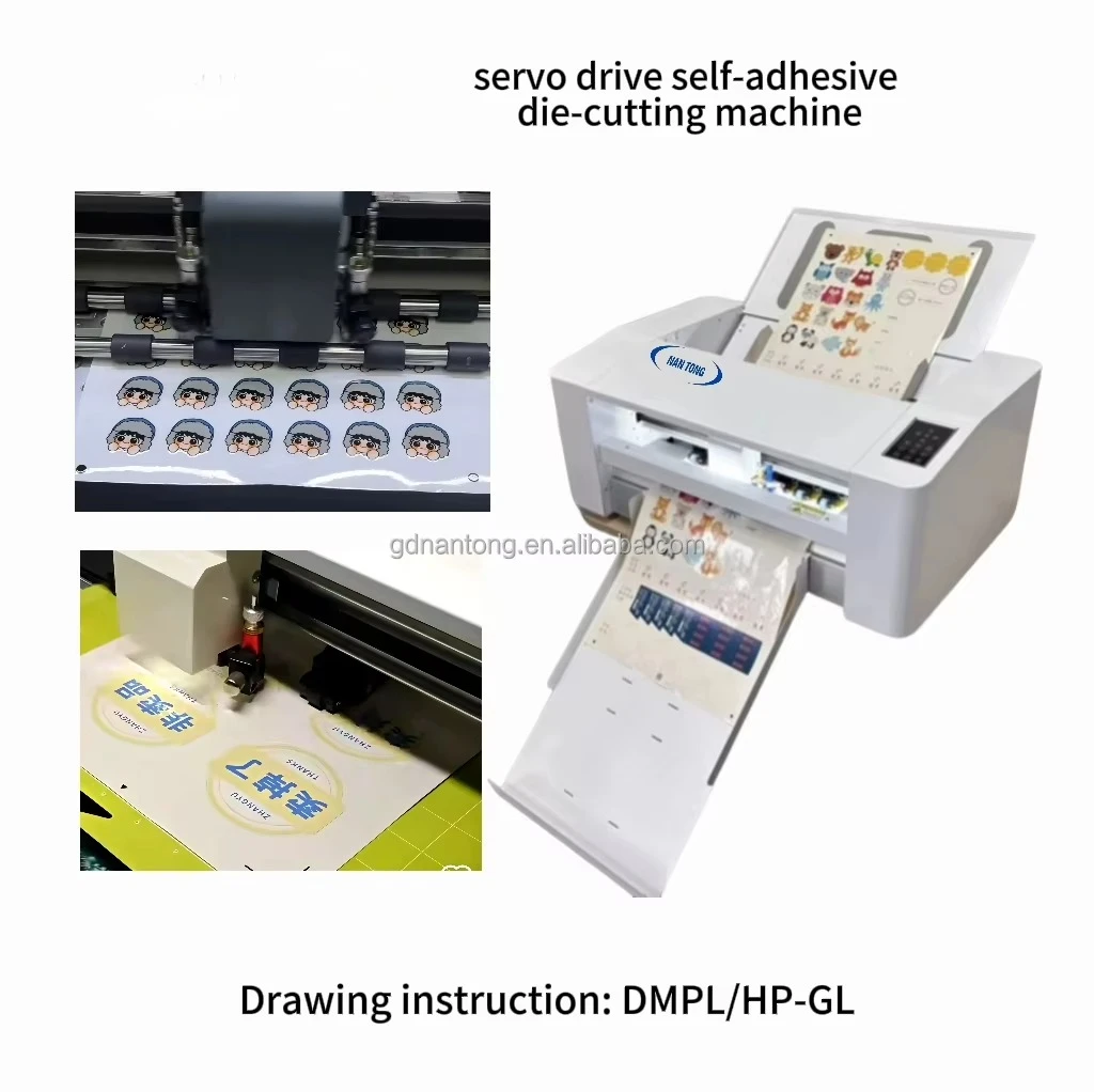 Desktop Computerized Self Adhesive Cutter Touch Screen Operation Industrial Label Die Cutting Machine 220V Small Batch