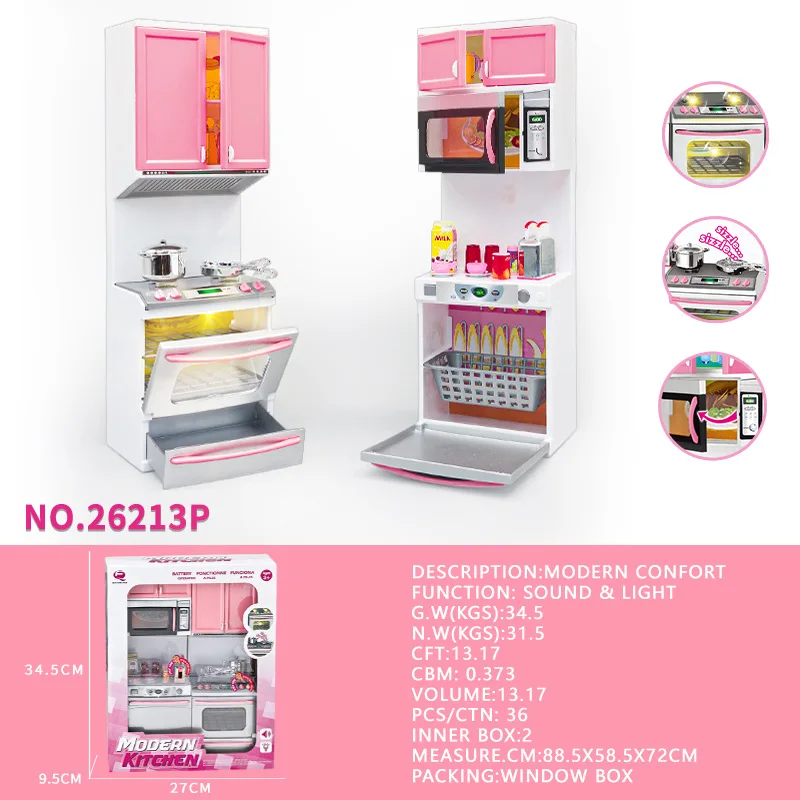 Kinderkeukenspeelgoedset Simulatie Mini Keukengerei Koelkast Model Meisje Spelen Speelgoed Geschenkdoos speelgoed 14+y