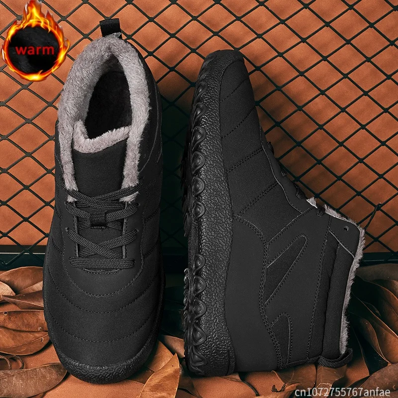 Snow Boots Men's Winter Shoes Adult Men's Flat Shoes Waterproof Anti Slip Durable Cotton Shoes Ski Boots, Men's Shoes Brand