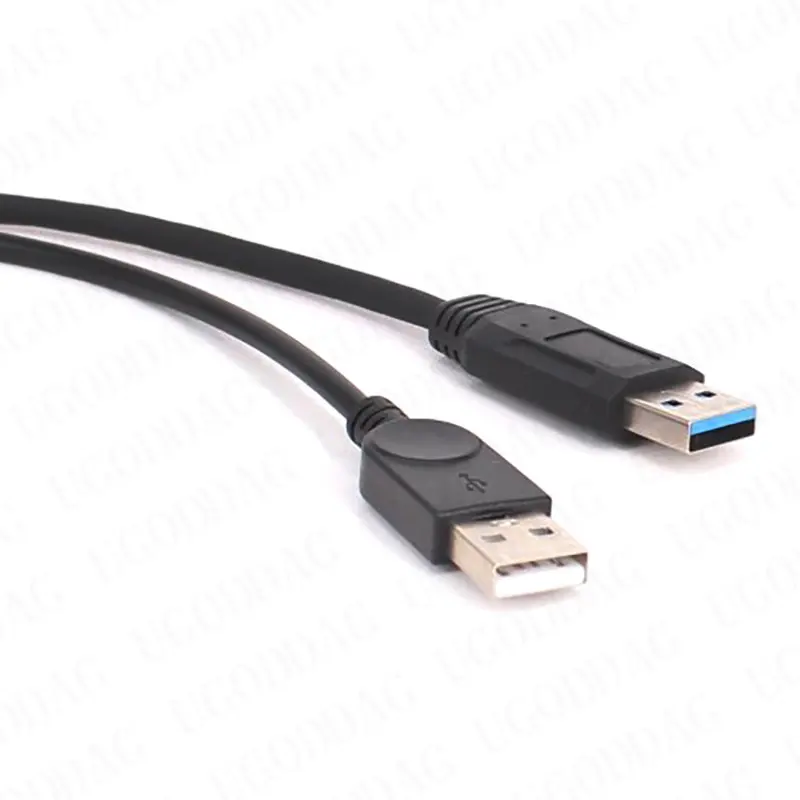 30 سنتيمتر USB 3.0 أنثى إلى المزدوج USB ذكر محور البيانات محول الطاقة Y الخائن USB شحن كابل الطاقة الحبل تمديد الكابلات