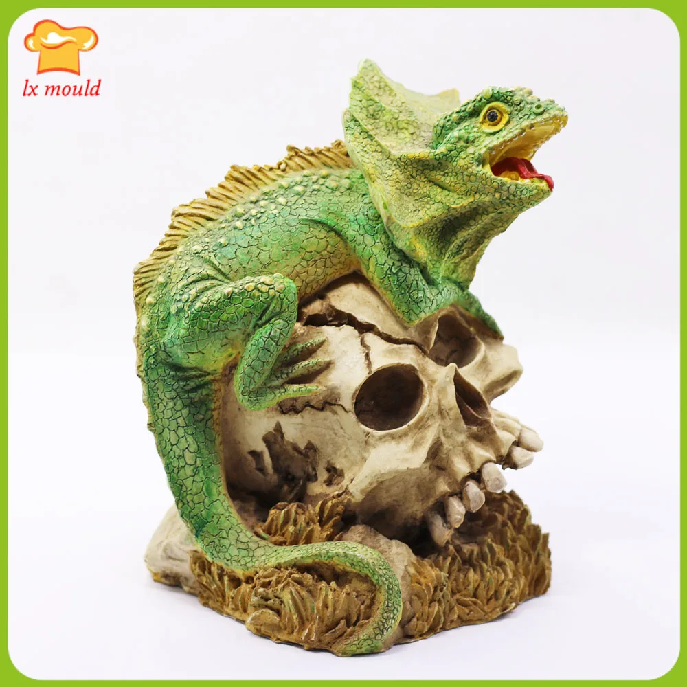 2023 New Dinosaur Skull Silicone Moulds  Halloween DIY Plaster Resin Concrete Candle Silicone Mold