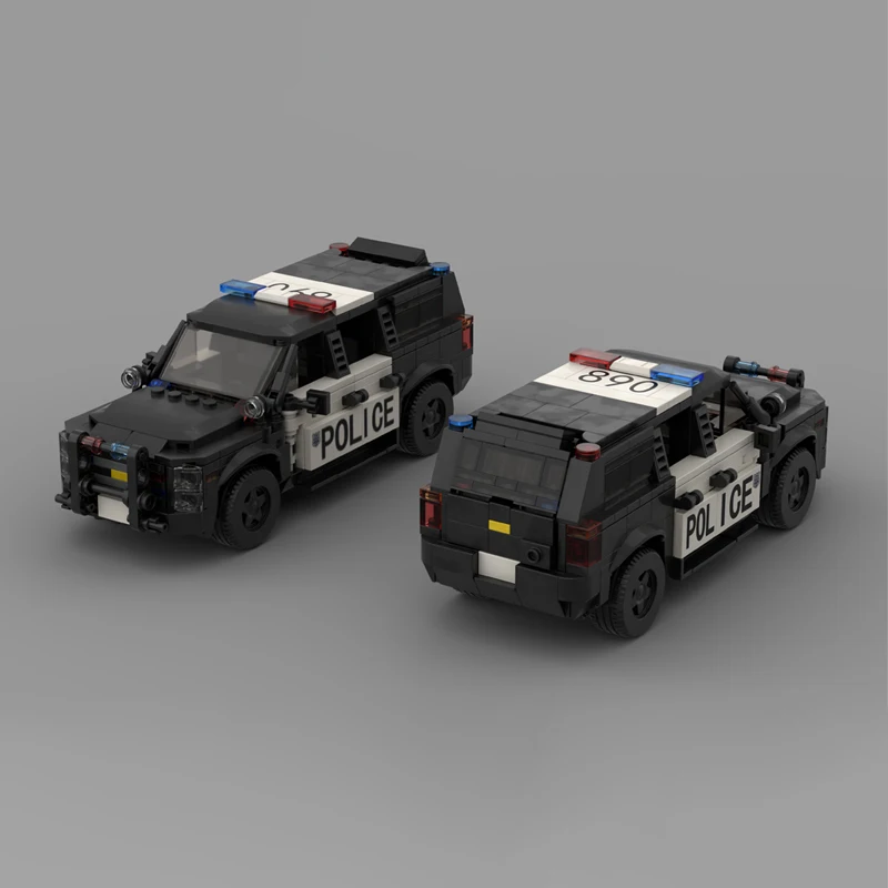 MOC Chevrolet Police Car Explore Building Blocks Vehicle Model Bricks Racing Speed Champion Boys Toys Gifts DIY Toys For Kid