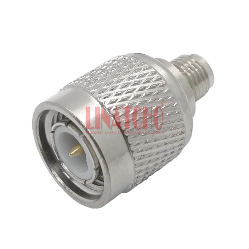 Straight Brass TNC Male to SMA Female Straight Adaptor Connector