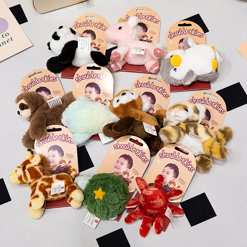 Magnetic Shoulder Sloth Frog Parrot Owl Plush Toys Raccoon Panda Squirrel Mouse Lemur Sea Eagle Plushie Doll Funny Xmas Gift