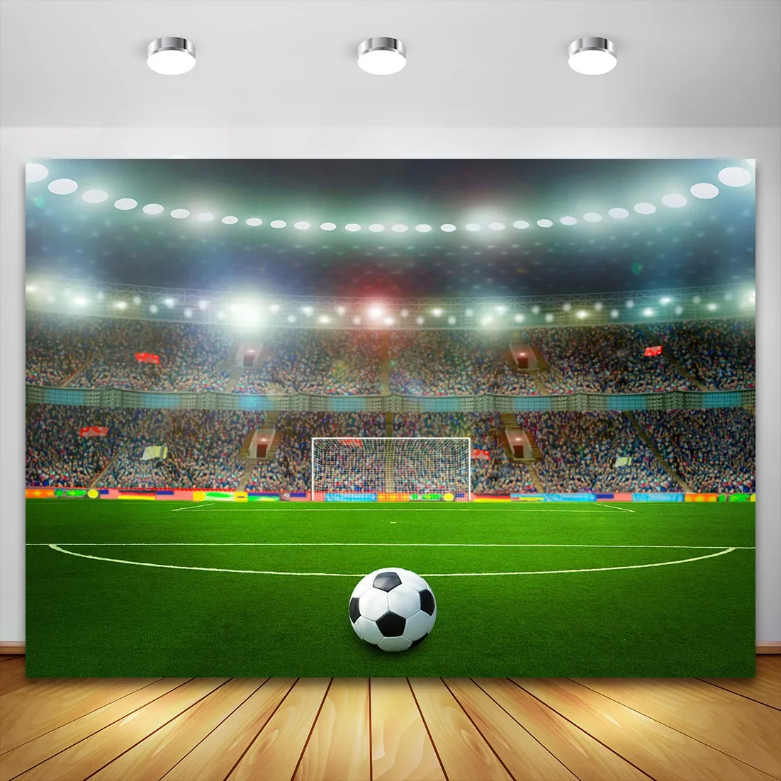خلفية كرة القدم استوديو الصور ملعب كرة القدم خلفية التصوير الفوتوغرافي للأطفال الصغار الصبي حفلة عيد ميلاد فوتوزون