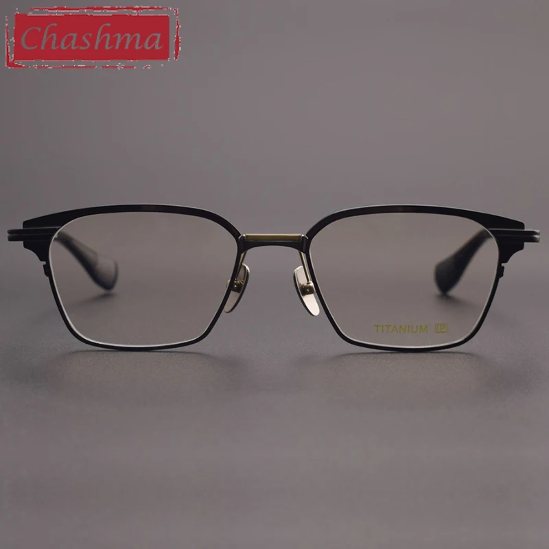 Chashma High End Eyewear Pure Titanium Plate Optical Prescription Glasses Frames Men Spectacles for Recipe Lenses for Women