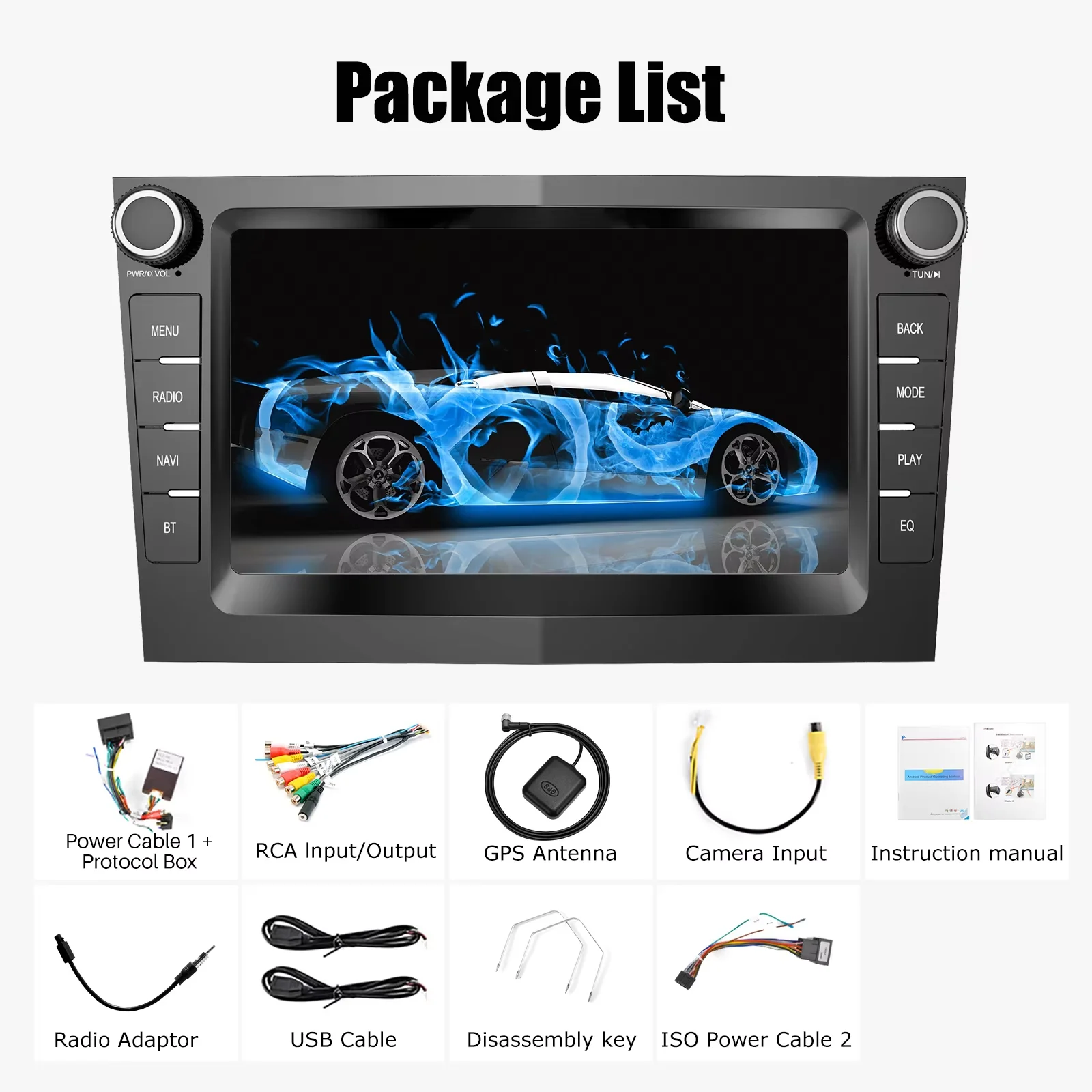 ESSGOO Android 14 Carplay 4G 64G Voor Opel Astra H J 2004 Vectra Vauxhall Antara Zafira Corsa C D Vivaro Meriva Veda Radio