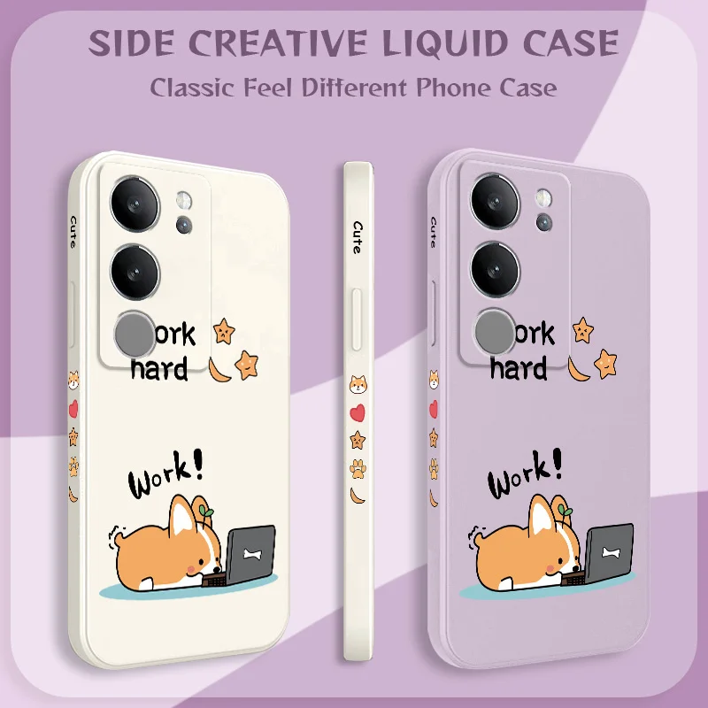 

Hard Working Corgi Phone Case For VIVO V50 V40 V30 V29 V29E V27 V27E V25 V25E V23 V23E V21 V20 Y20 Y12 Y21 Y22 Pro Silicone Cove
