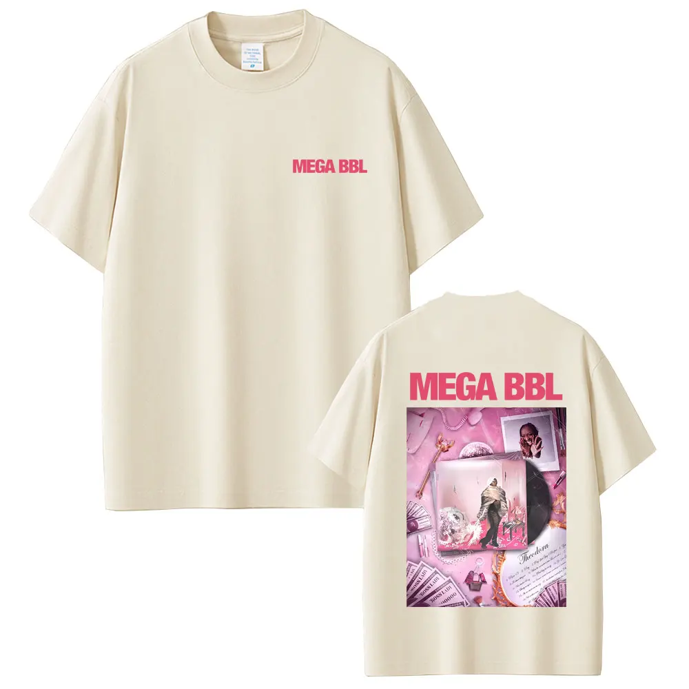 Rapper Theodora Mega Bbl Album Graphic T-shirt Men Women Casual Vintage Cotton T-shirts Unisex Hip Hop Fashion Pop Music T Shirt