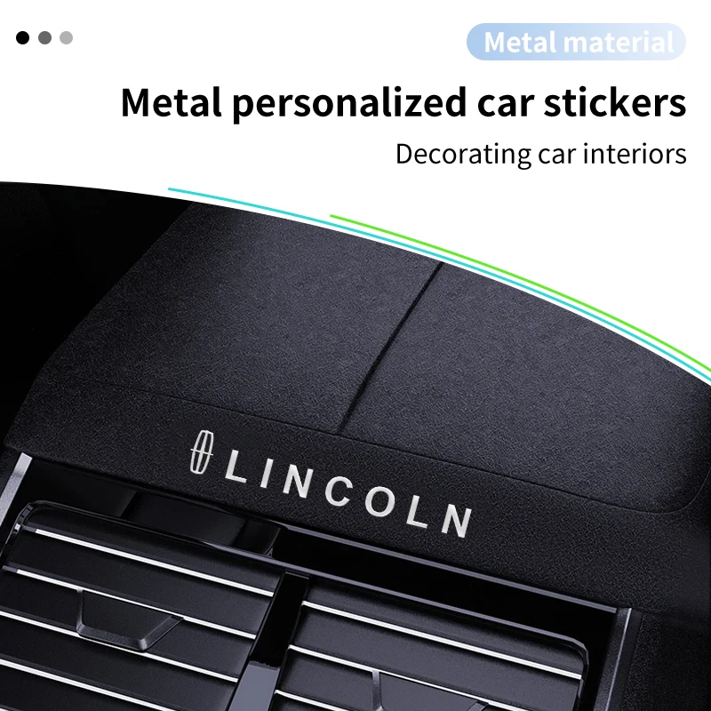 Car Accessories 3D Metal Decorative Stickers For Lincoln Nautilus Aviator Navigator MKZ MKX Continental MKC MKT Voyager Corsair view 5