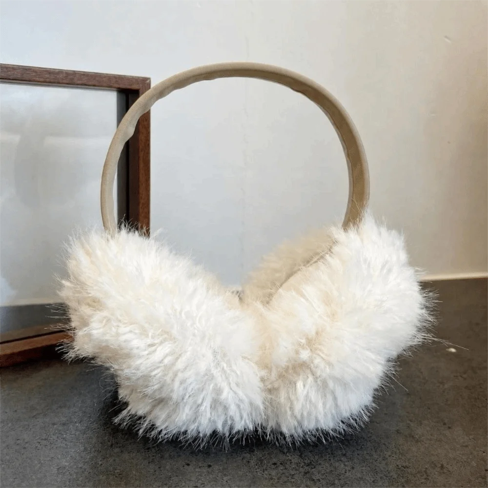 Korean Style Foldable Earmuffs Fluffy Non-slip Winter Earmuffs Warm Windproof Ear Warmer for Men and Women