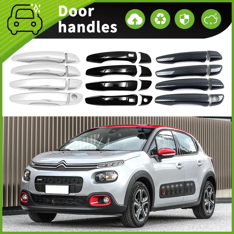 Suitable for 17-22 Citroen C3 door bowl handle decorative sticker door handle scratch and anti-collision accessories