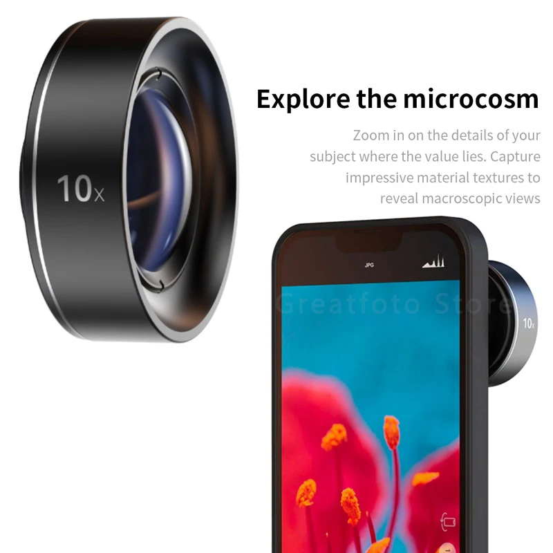 Vectorgear Fotorgear 10x Macro 65mm Portrait 170° Fisheye 16mm Ultra-Wide Angle Lens For Smartphone Cell phone