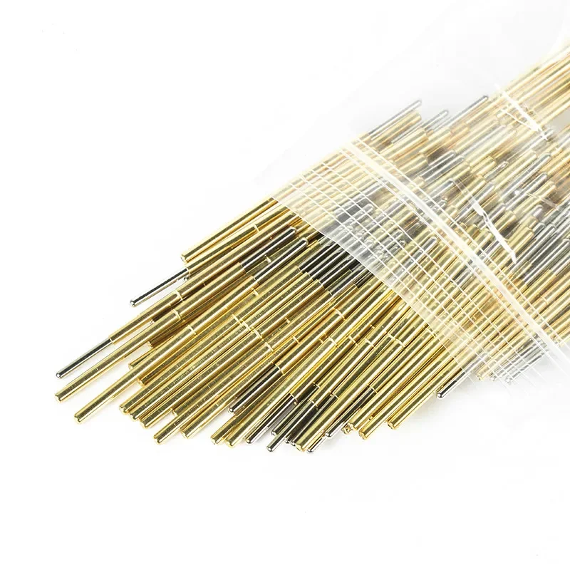 100PCS P100-J1 Small Round Head Spring Test Probe Pogo Pin Outer Diameter 1.36mm Needle Length 33.35mm for Circuit Board Testing