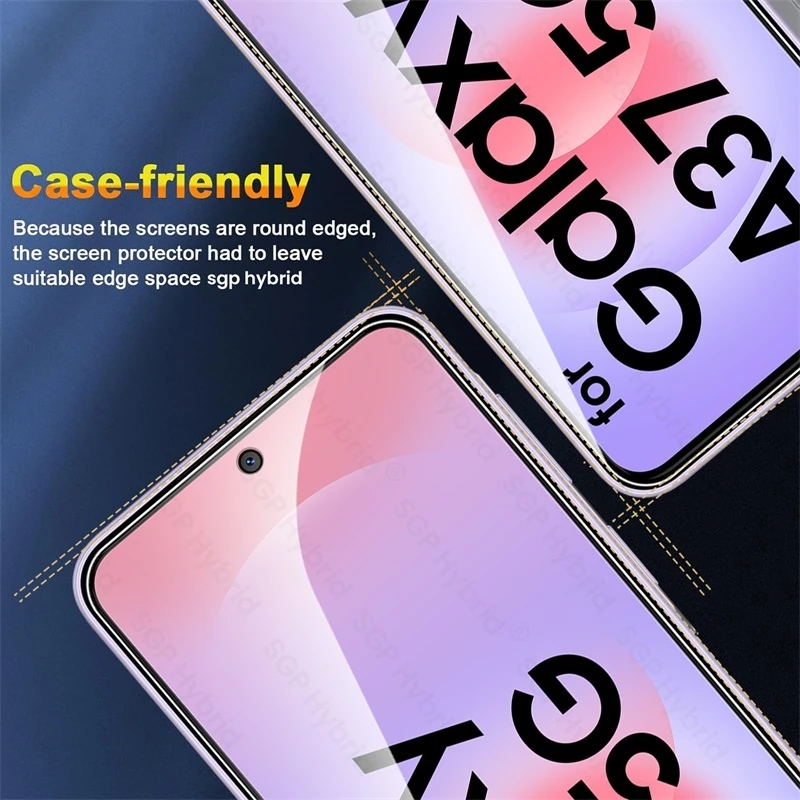 5-1Pcs 9H Clear Crystal Tempered Glass for Samsung Galaxy A37 A 37 37A 5G 2026 SM-A376B 6.7