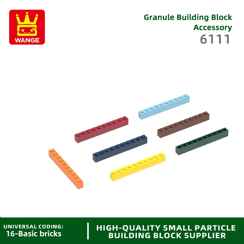 Wange 25 Stück/Set 6111 Dicke 1x10 Basis-Bausteine Klassisches Konstruktionszubehör Kompatibel mit Brick Kinder Geschenkbox