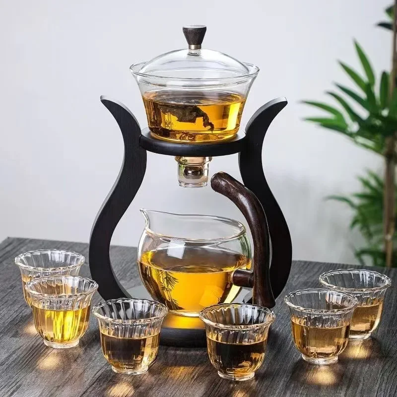 

Glass Chinese Tea Kettle Kungfu Tea Cup Set Glass Teapot Household Magnetic Suction Teapot Living Room Tea Making Teaware Sets