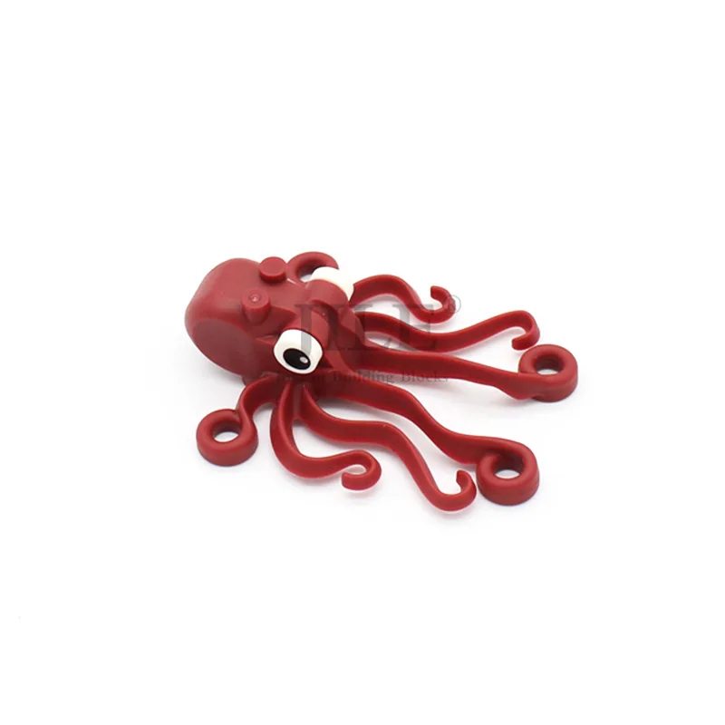 5pcs MOC Building Blocks Octopus 6086 Bricks DIY Educational Construction Ocean Sea Animal Toys Compatible with City Street View