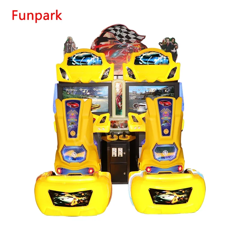 Funpark Popular Two-player Racing Game Simulation Driving Car Coin Operated Games Machine