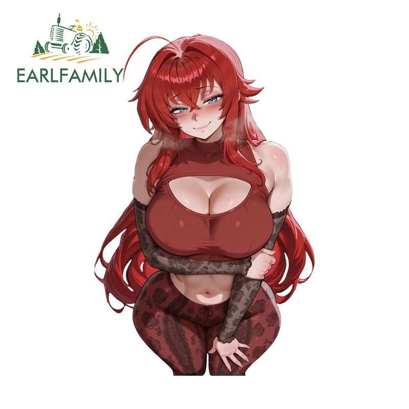 

EARLFAMILY Shy Rias Gremory Big Breast Car Accessories Anime Sticker Windshield Decal RV VAN Motorcycle Personalized Stickers