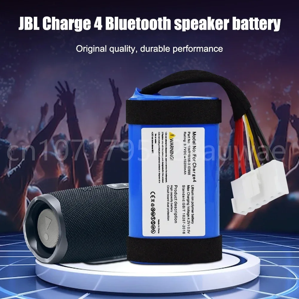 3.7v 10200mAh Replacement Battery for JBL Charge4 Speaker Parts for JBL Charge 4 ID998 IY068 SUN-INTE-118 Batteries Pack