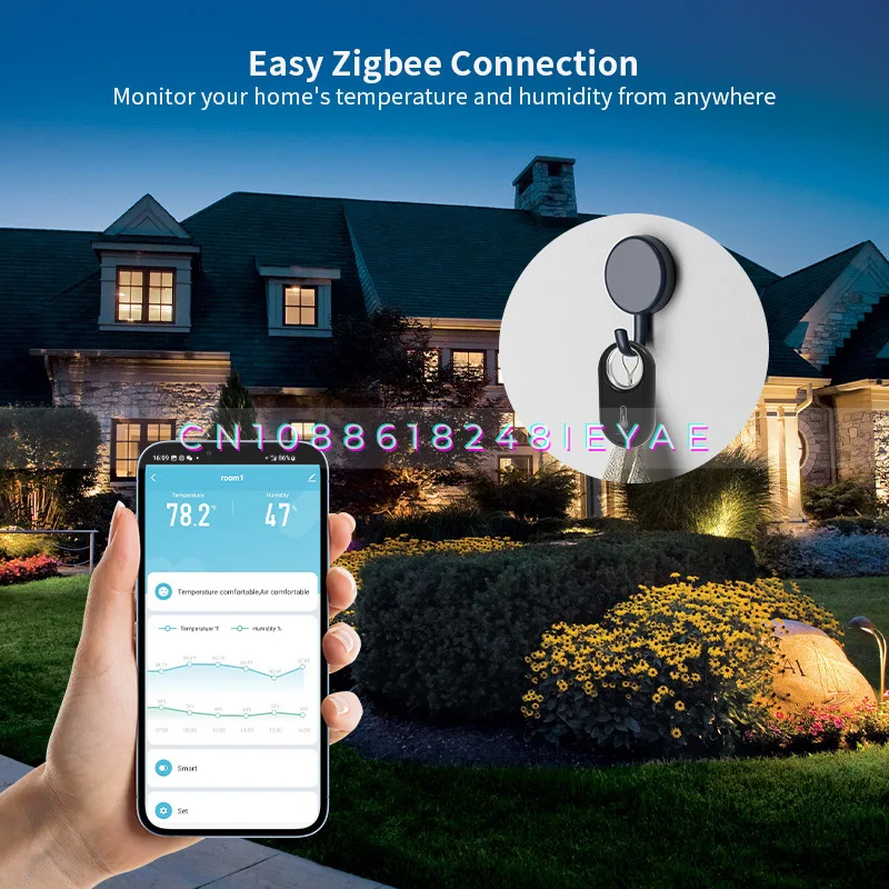 Tuya Bluetooth Temperature and Humidity Sensor Wireless Thermohygrometer Household Smart Temperature and Humidity Detector