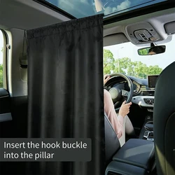 1/2pcs/set Sun Shade Privacy Curtain Taxi Car Isolation Curtain Partition Protection Curtain Commercial Vehicle Car Accessories