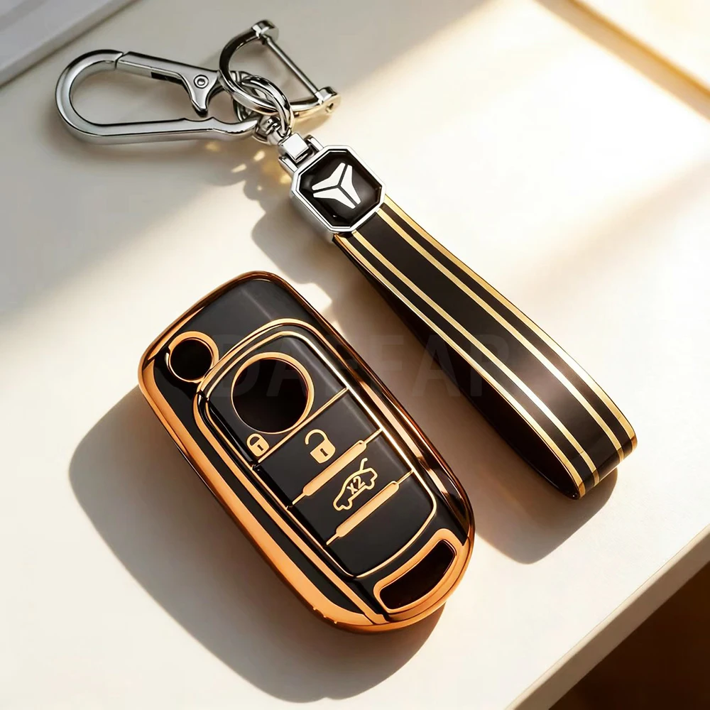 TPU Flip Auto Key Case Cover Shell for FIAT Tipo Toro Nuovo Freedom 500X Doblo Argo Grazie Protector Keyless Fob Accessories