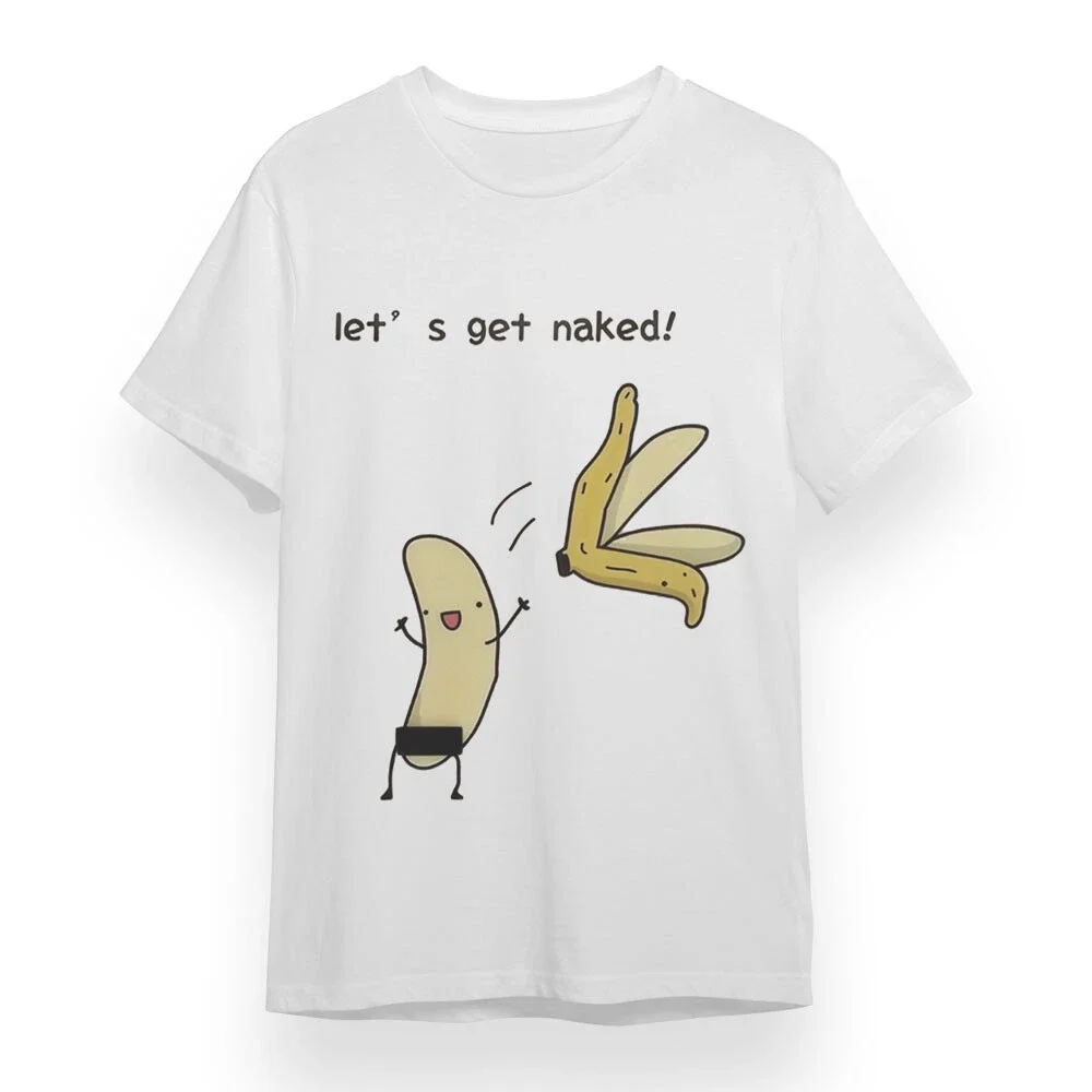 

Banana Fun Graphic Print Summer Luxury Brand Pure Cotton Men's and Women's T-shirt Short Sleeve Street Fashion Trend Clothing