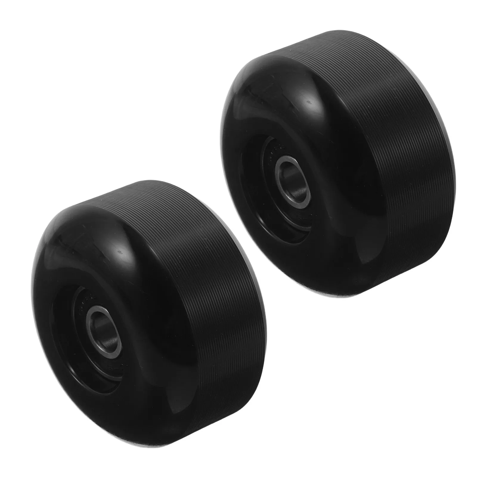 2Pcs Inline Skate Wheels Replacement Black PU 95A Roller Skate Wheels Bearing Precision for Hard Shell Skating Training and