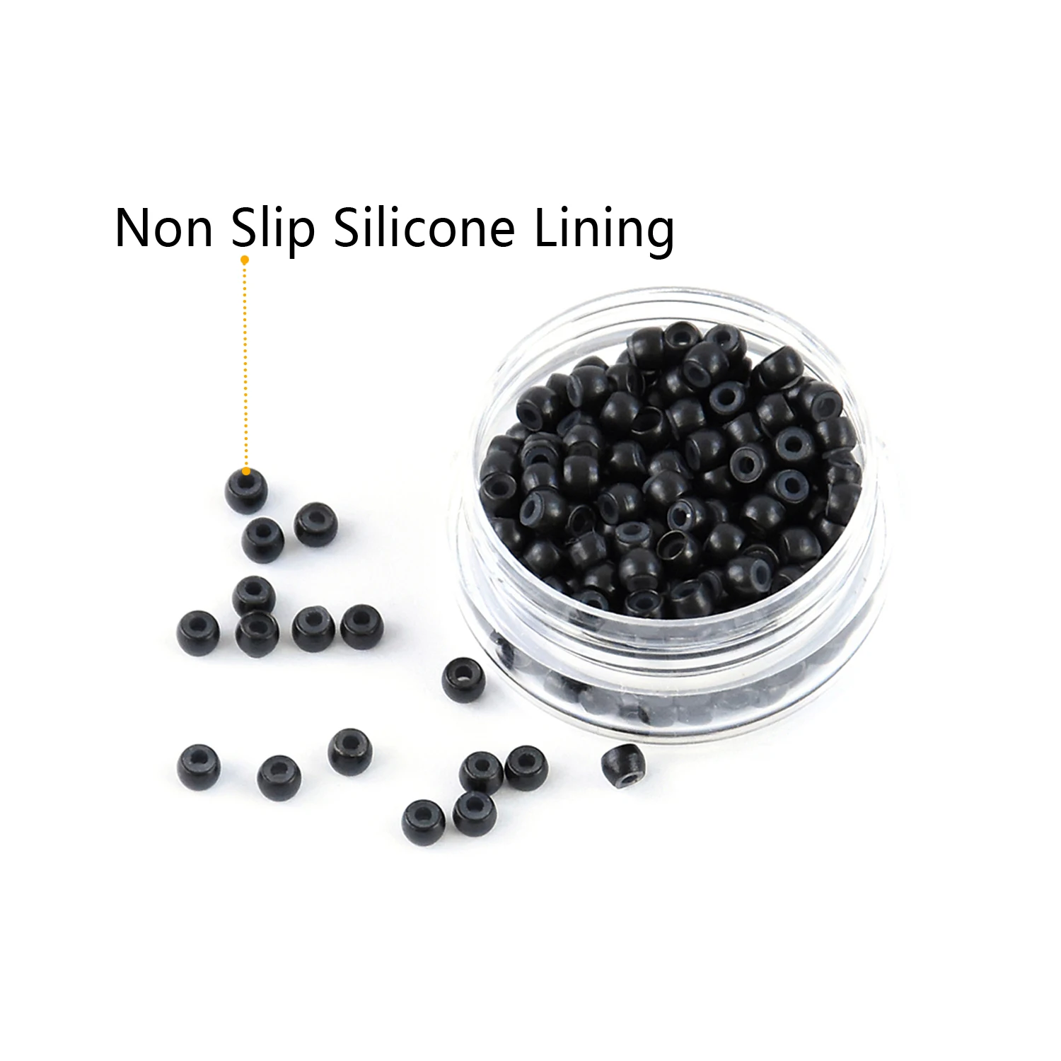 200 Chiếc 500 Chiếc Silicon 3.0Mm Nano Nhẫn Nano Nhẫn Đồng Với Ốp Lót Tóc Hạt Tóc Nhẫn tóc Dụng Cụ