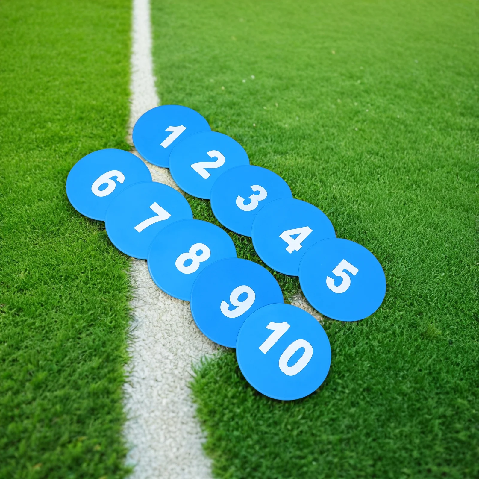 

10Pcs Soccer Spot Markers Numbered 23cm Flat Disc Agility Dots Anti Slip Soccer Training Floor Markers Sports Floor Spots Marker