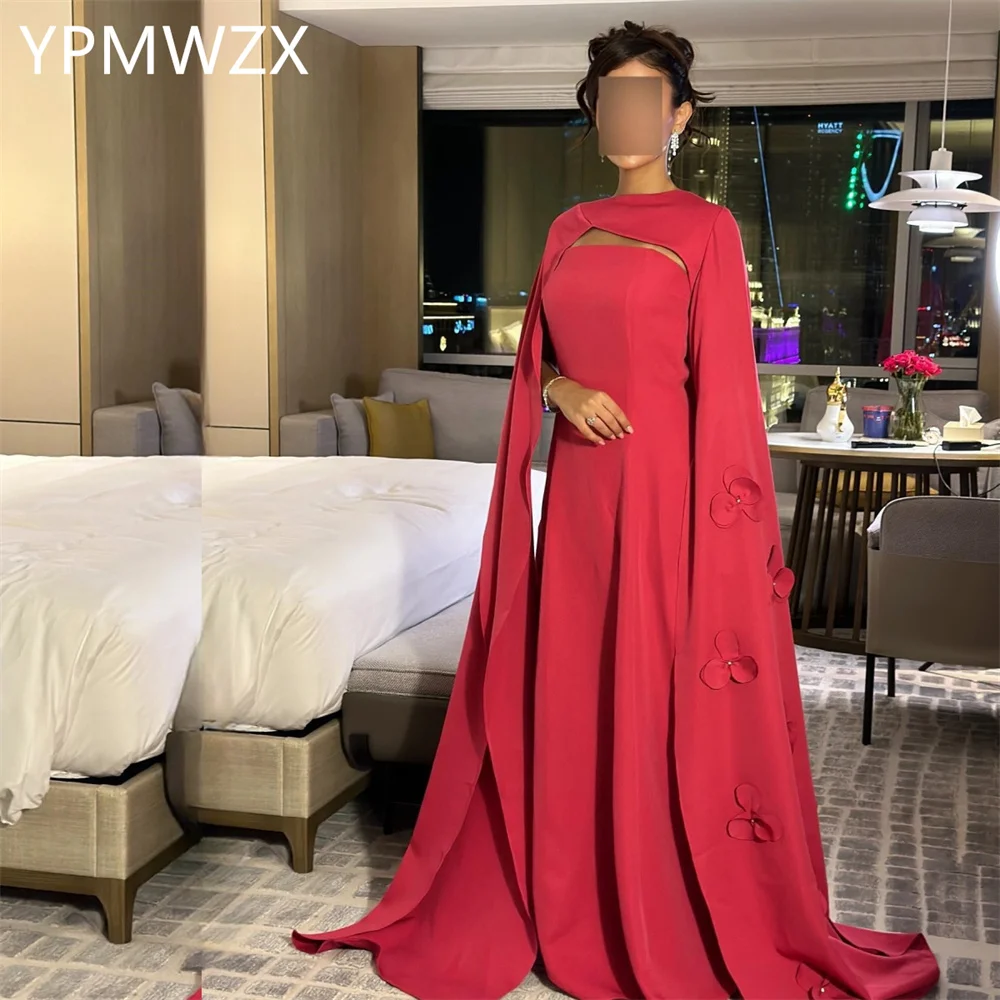 

Customized Prom Gown Evening Women Party Occasion YPMWZX Jewel A-line Floor Length Skirts Sleeveless Bespoke Dresses Fo