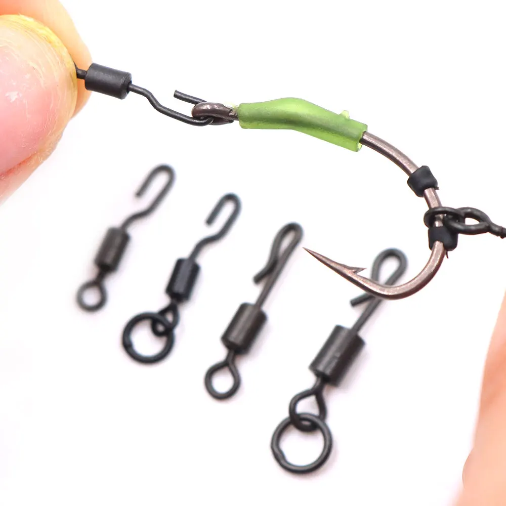 Carp Hair Spinner Rig Fishing Accessories Quick Change Swivels Fishing Hook Line Aligner Kicker For Fishing Connector Tackle