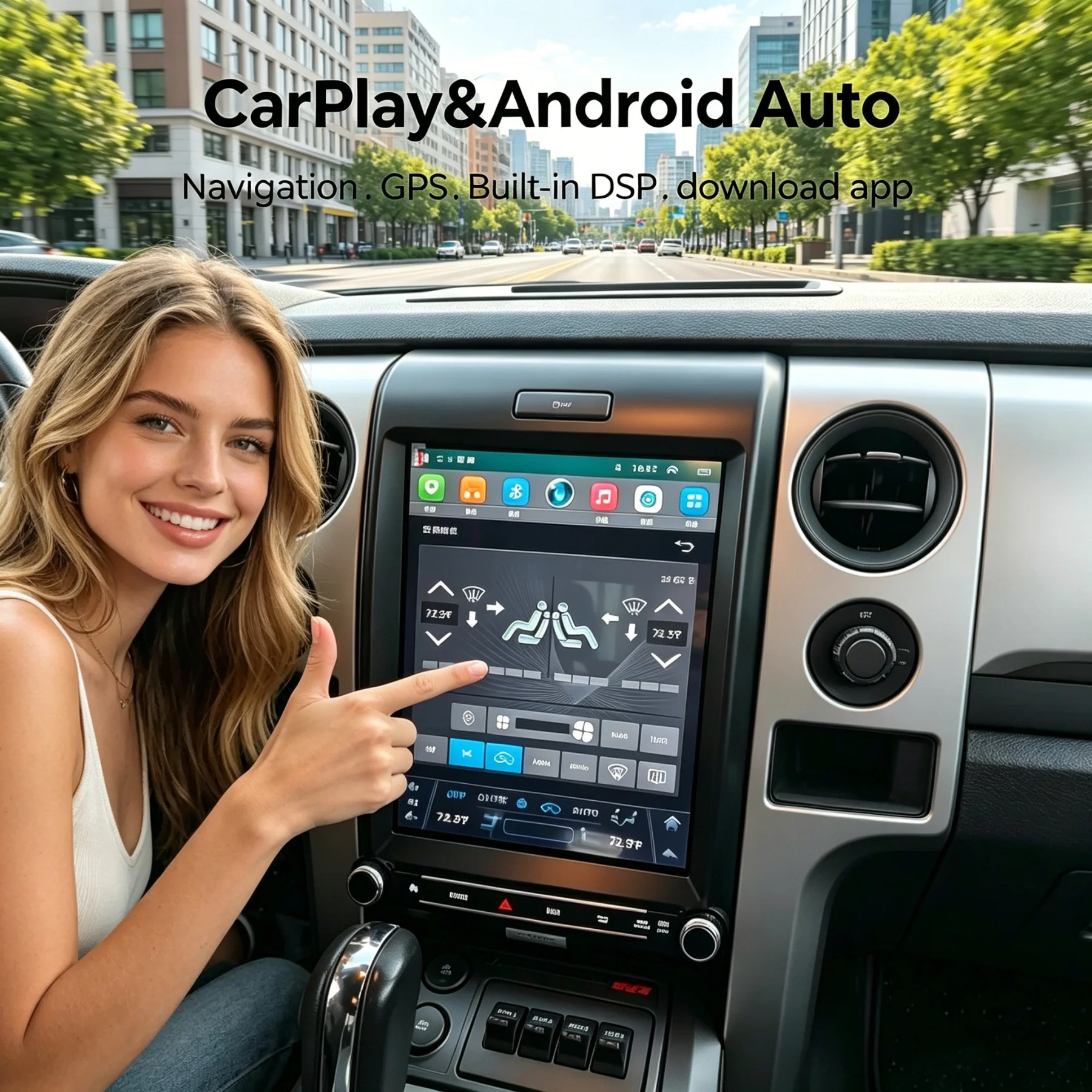 

12.1" Android 14 For Ford F150 2013-2014 Screen Wireless Carplay Auto Car Radio Multimedia Video Player Stereo GPS Wifi 4G BT