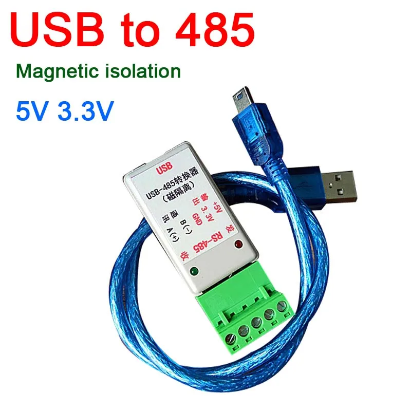 USB to RS485 magnetic isolation Converter Adapter ch340T Chip USB/485 conversion LED Indicator surge protection 5V 3.3V