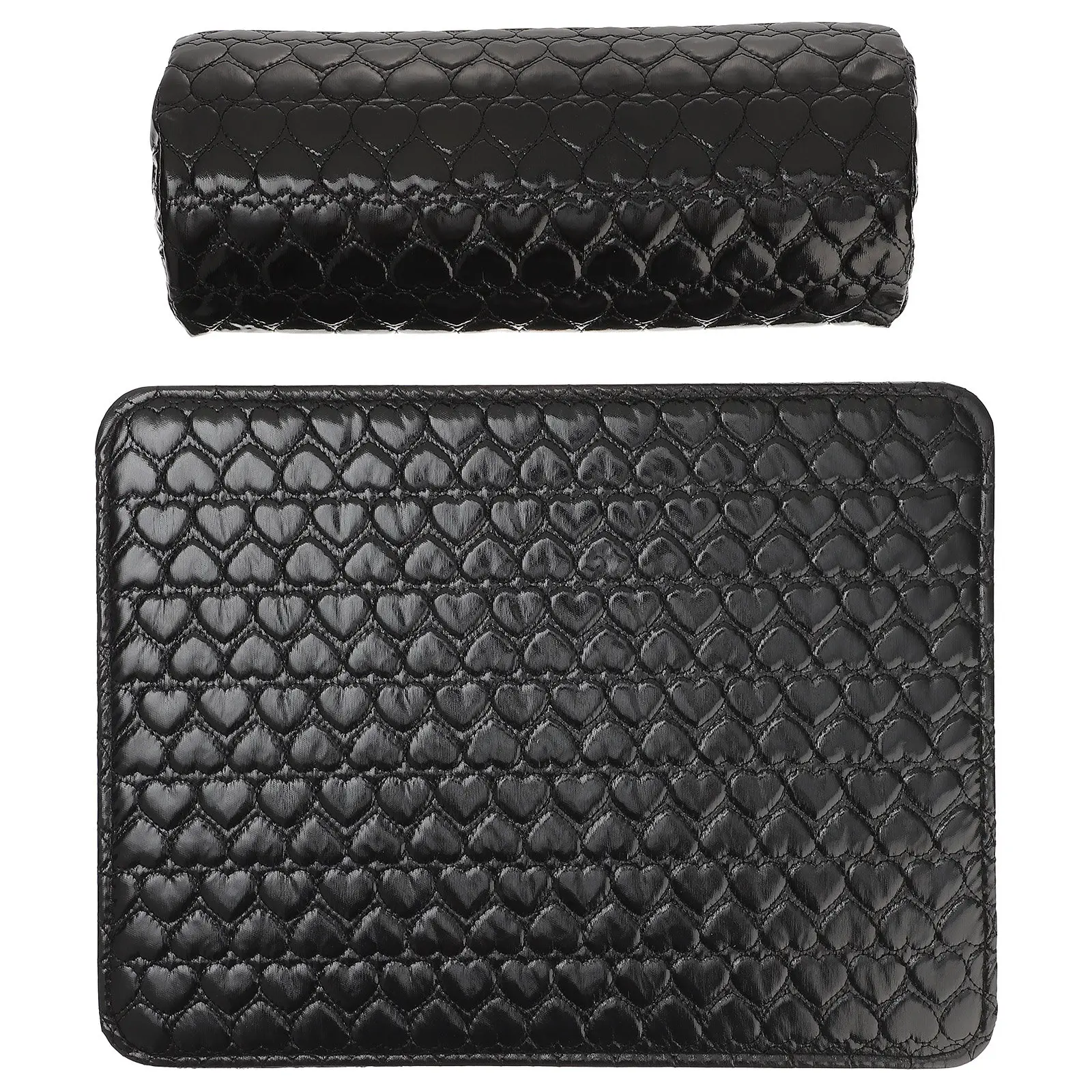 

Набор из 1 предмета: Черная мягкая удобная подушка-подставка для рук из ПУ для маникюра, коврик для ногтей, подушечка для поддержки запястья, принадлежности для нейл-арта