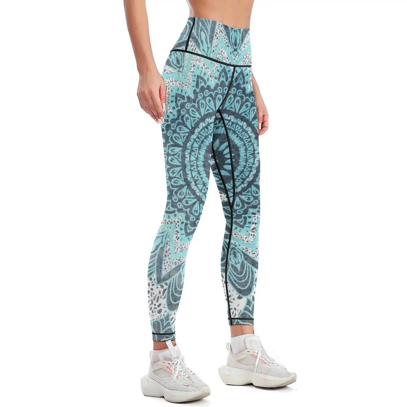 BOHOCHIC MANDALA IN BLUE Leggings for fitness for physical Womens Leggings