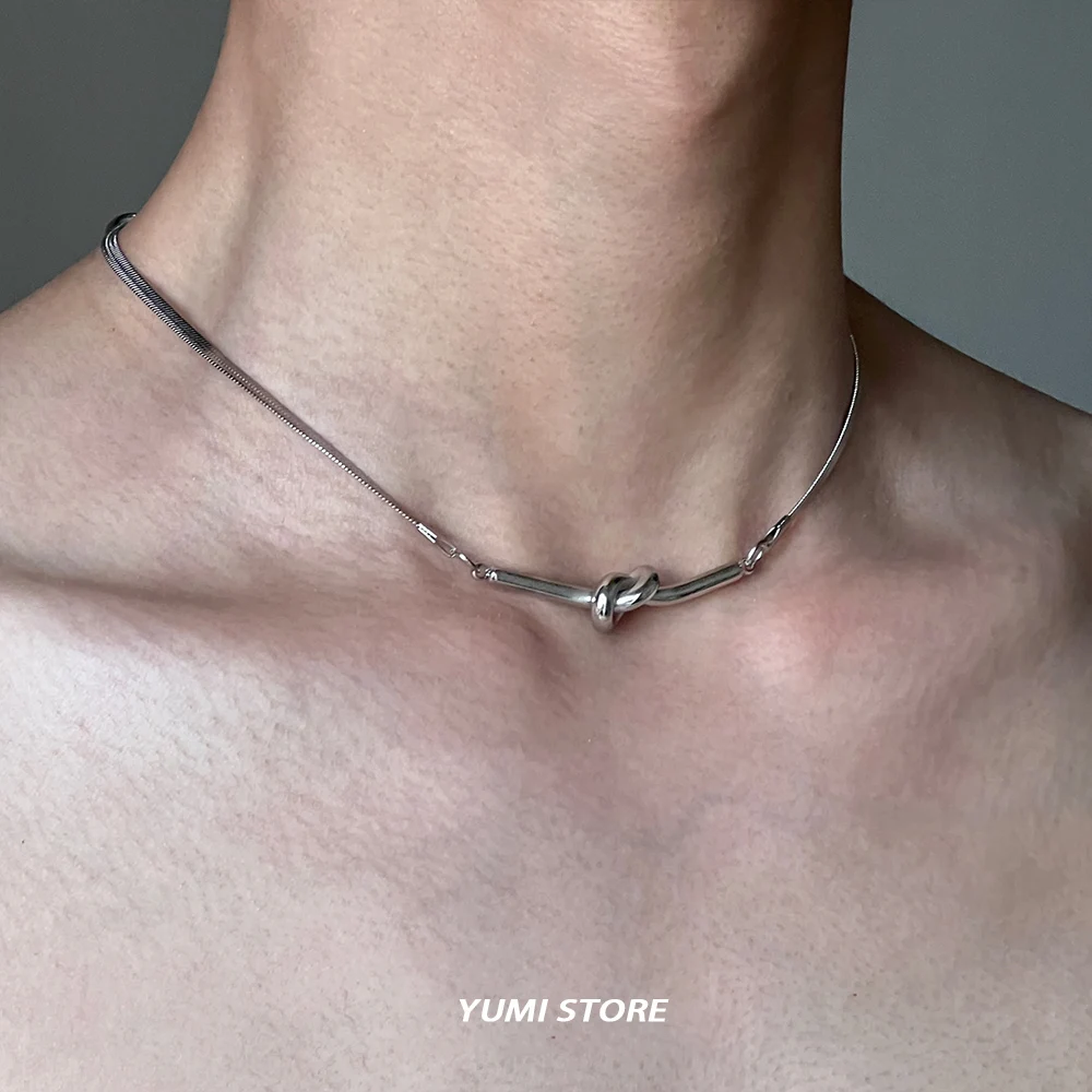 Obrázek 6: Titanová ocel uzel tlumič pro ženy nový korejské móda design půvab táhnoucí límec svetr běžící pás šperků datle práce příslušenství